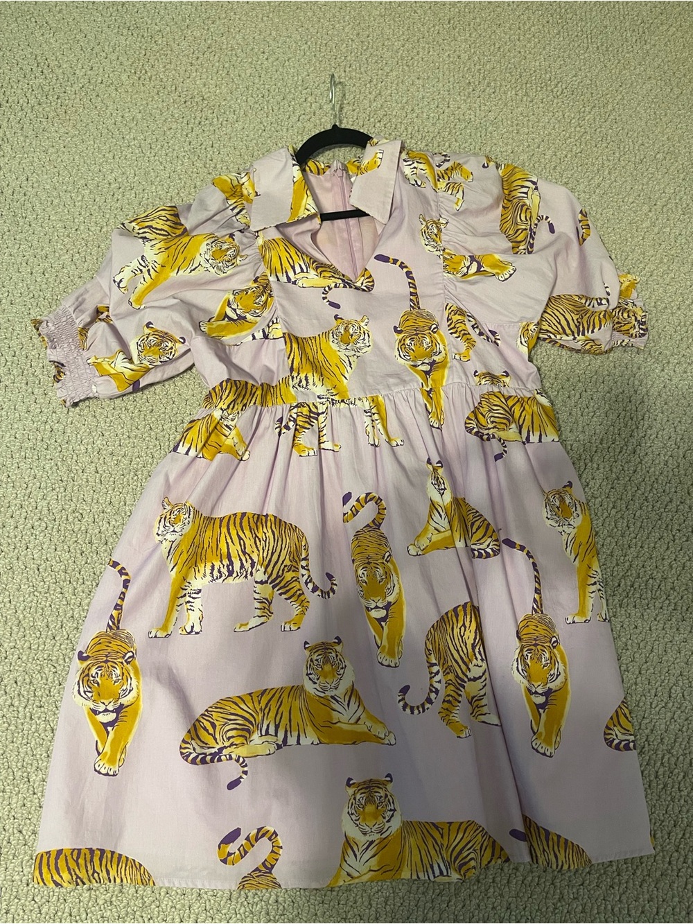 Simons Lilac and Yellow Tiger Print women’s dress